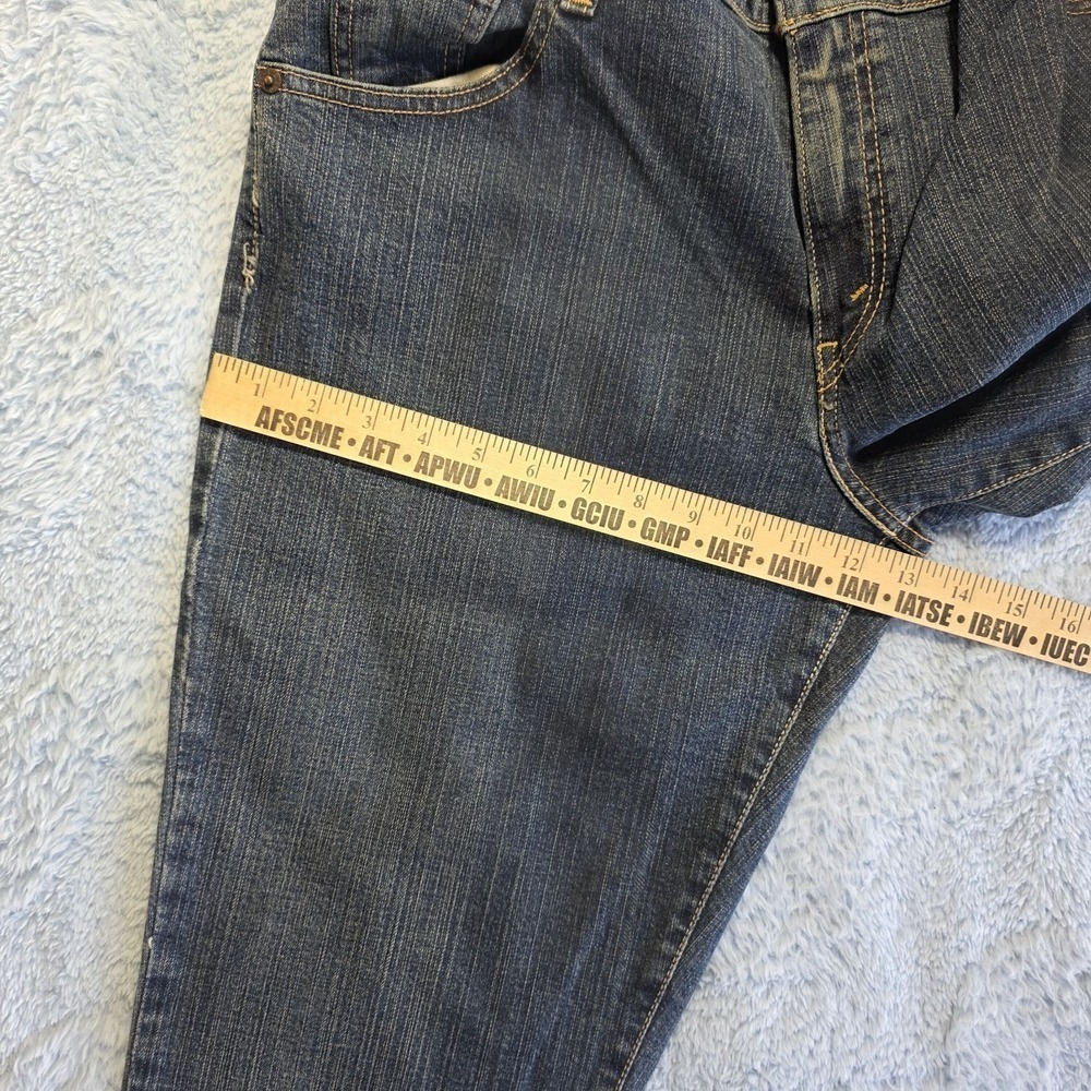 Y2K Levi's 550 Women's 34x33 Relaxed Boot Cut Jeans, Blue Stretch Dark Wash 14L - Picture 11 of 14